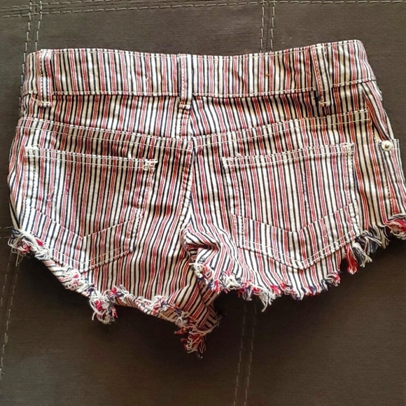 Red, Blue, and white stripped shorts - Picture 5 of 6